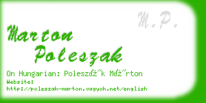 marton poleszak business card